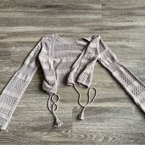 Aerie brown knit wrap